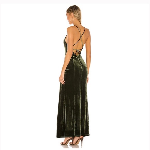 NWT MAJORELLE GREEN VELVET FANTASIA DRESS - Picture 4 of 9